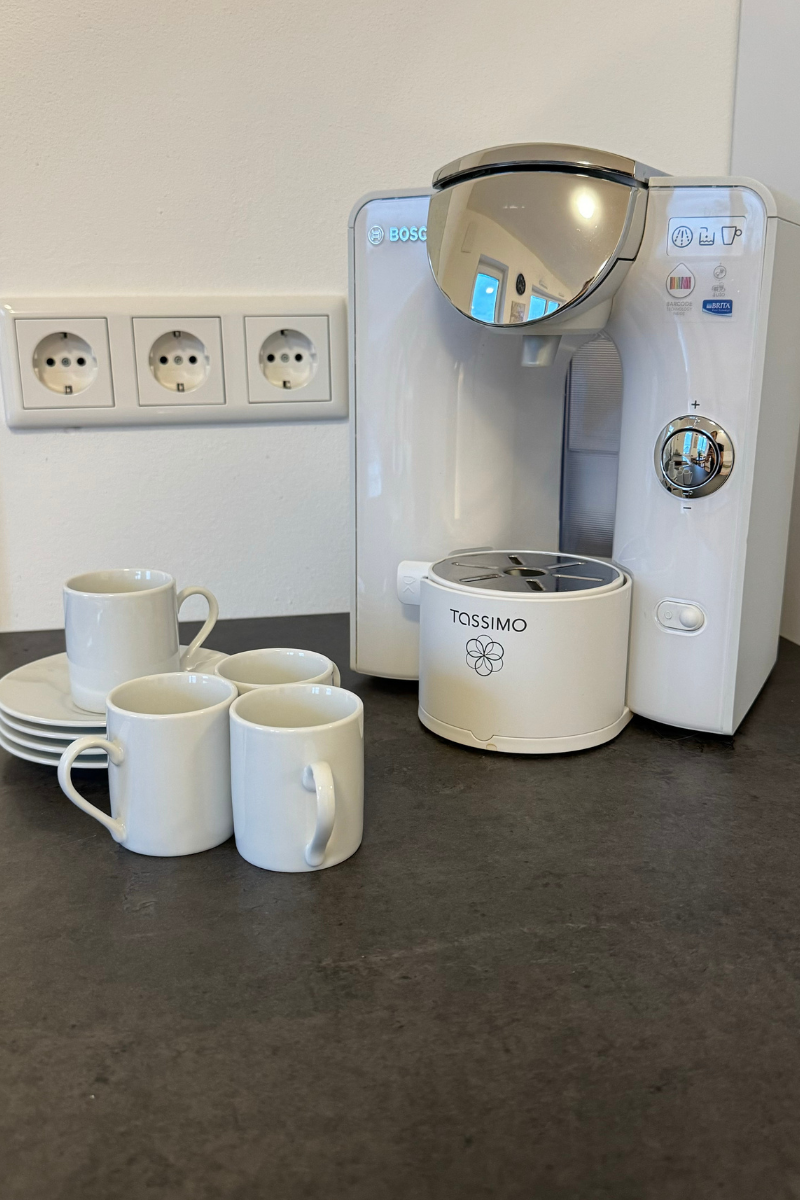 Zeitgemäße Küche mit modernen Geräten und viel Platz zum Kochen in der Ferienwohnung Daubach.